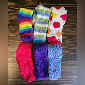 Colorful Women's Fuzzy Socks Set